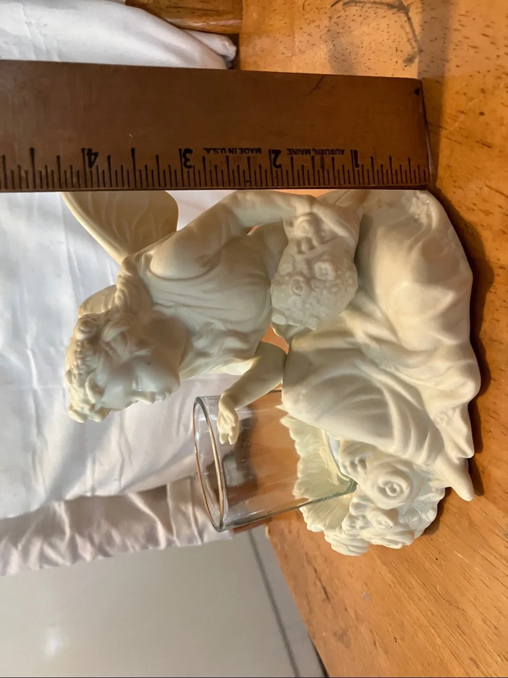 New. Partylite porcelain bisque. Cream 5”- 8” angel. Arianna with votive - Picture 8 of 11